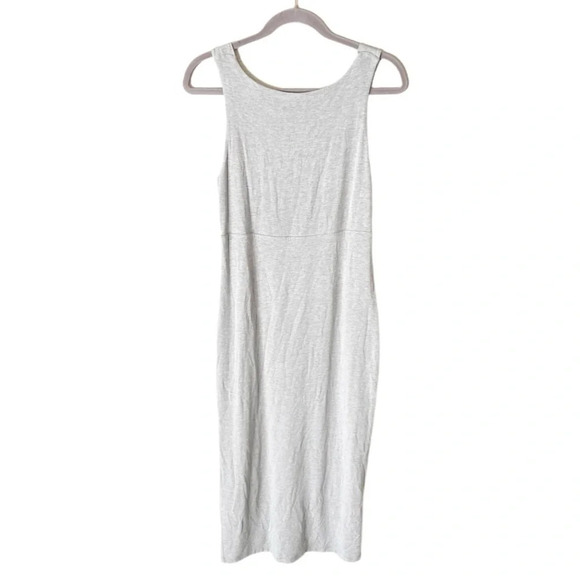 Athleta Dress Women's Small Santorini Gray Midi Modal Stretch Minimalist Travel - Picture 1 of 9